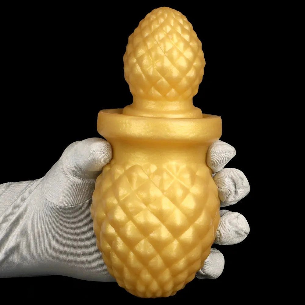 Gold pineapple texture silicone butt plug, photo 15
