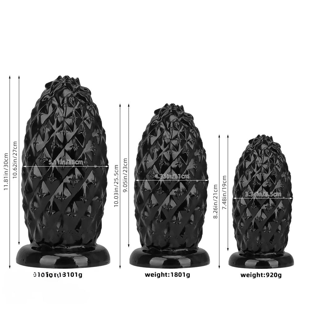 Black textured anal plug, photo 10