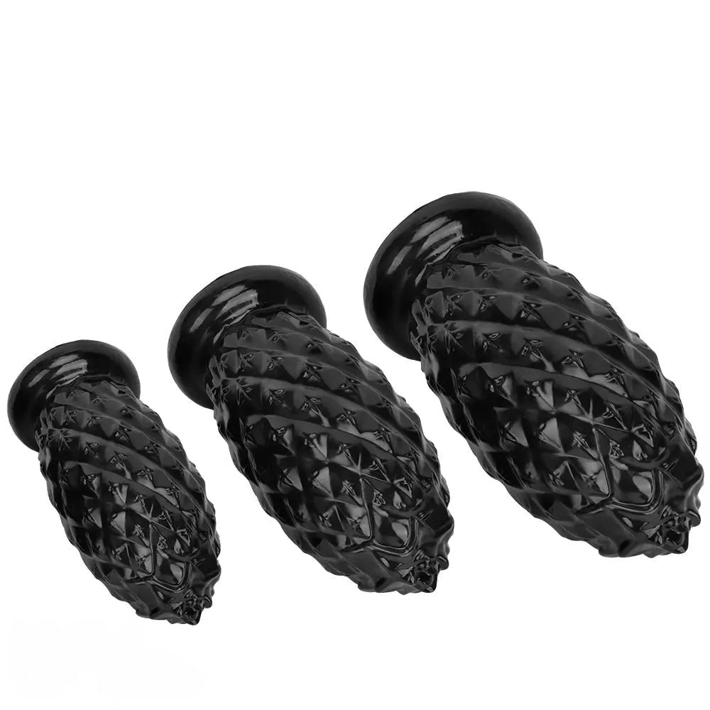 Black textured anal plug, photo 14