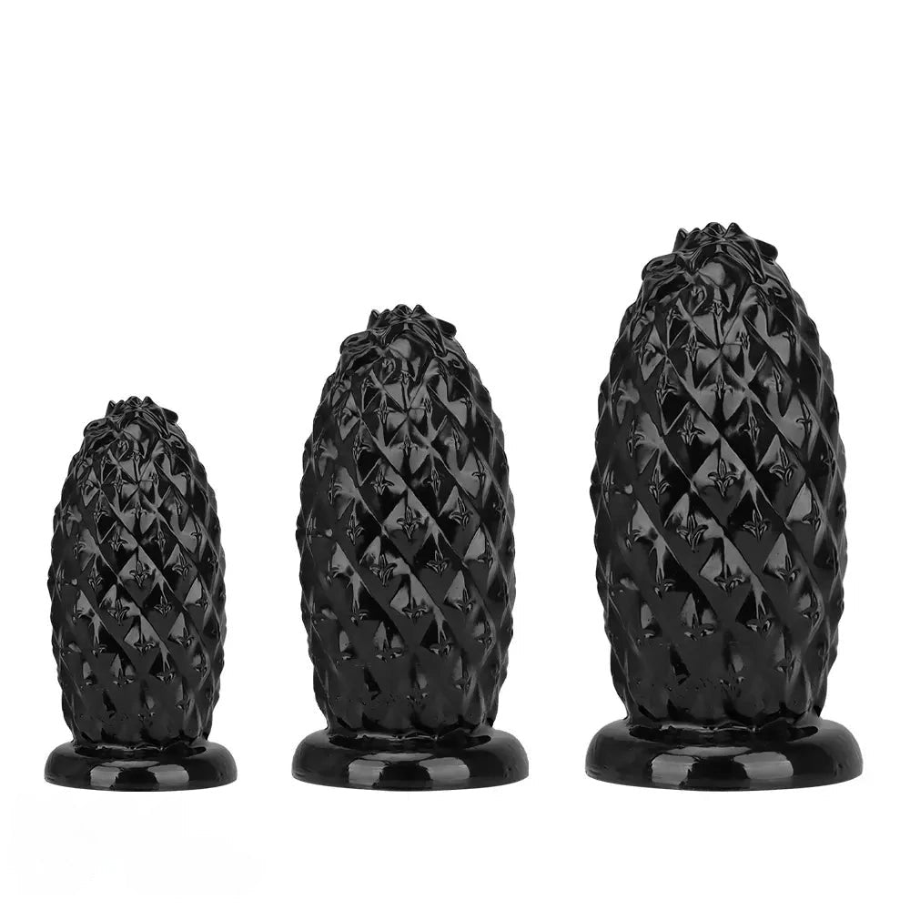 Black textured anal plug, photo 2