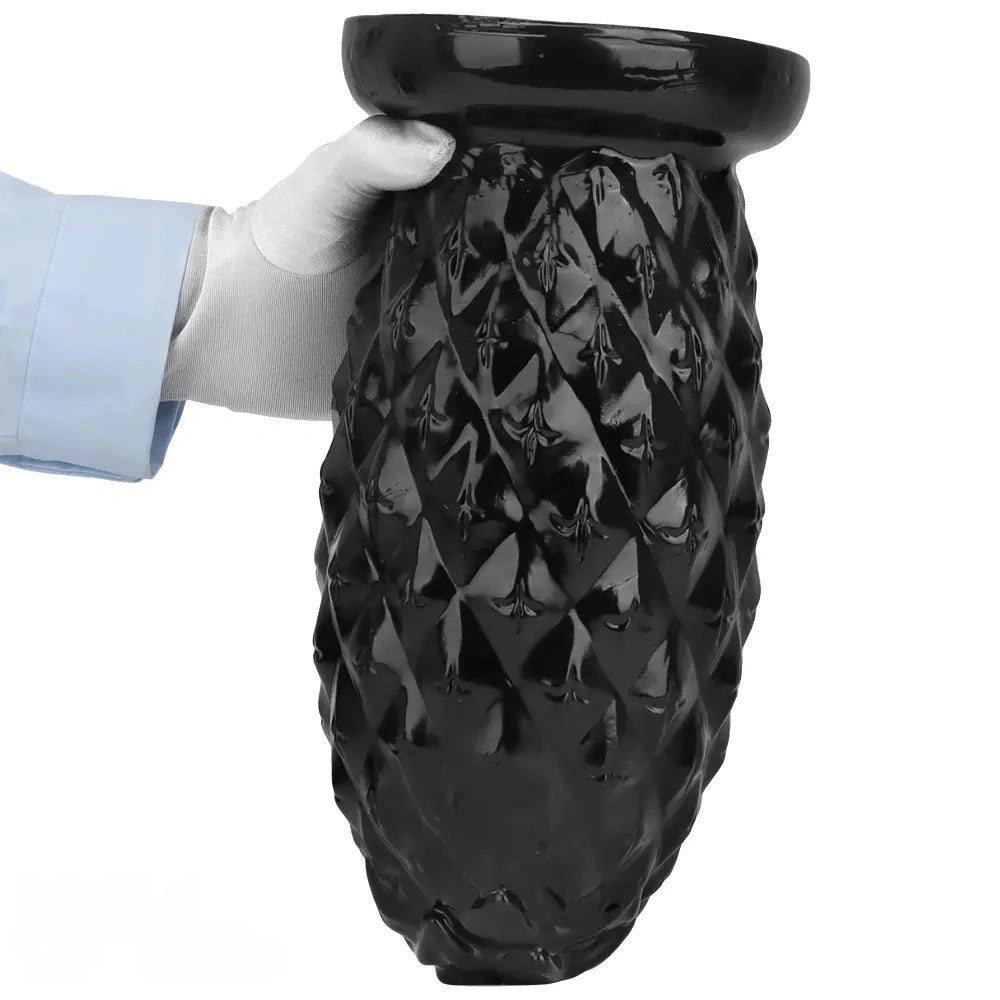 Black textured anal plug, photo 3
