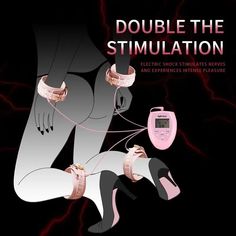 Pink bondage set with pulse massager, photo 3