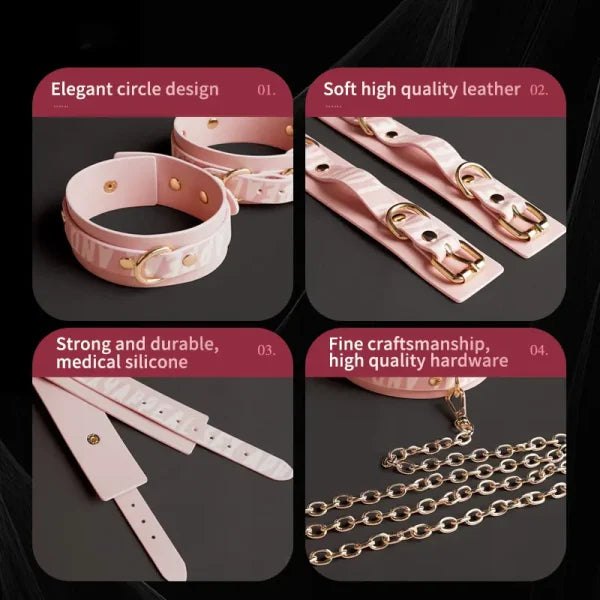 Pink bondage set with pulse massager, photo 7