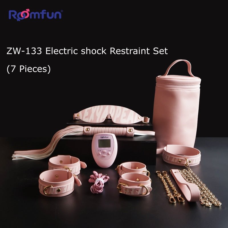 Pink bondage set with pulse massager, photo 9