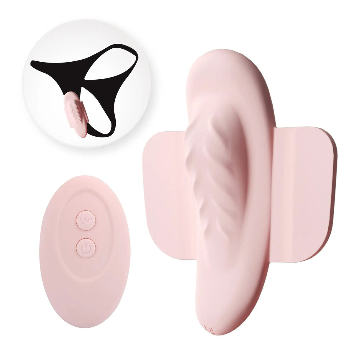 Pink wearable c-string panty vibrator, photo 1