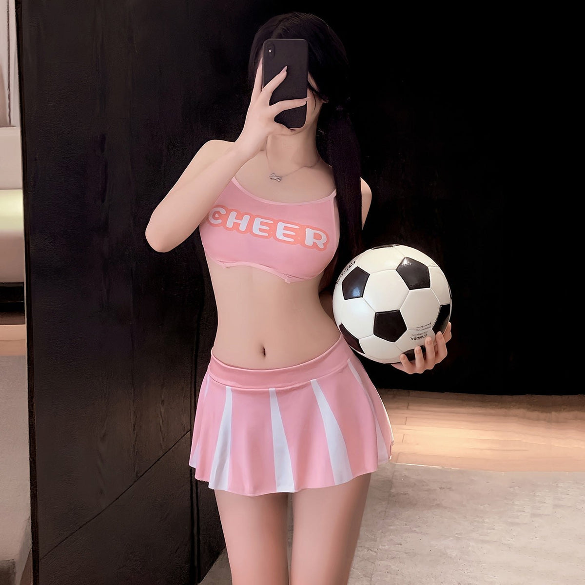 Pink cheerleader roleplay costume set, photo 2