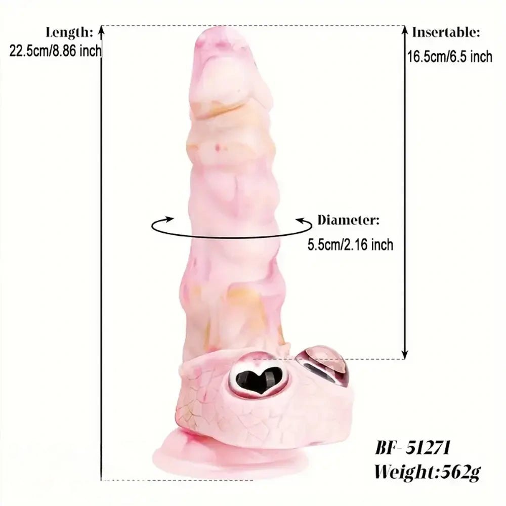 Pink creature fantasy silicone dildo, photo 4