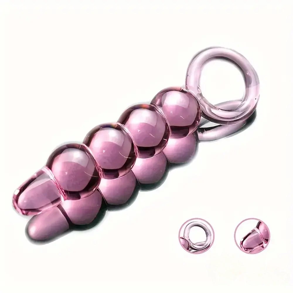 Pink crystal glass dildo, photo 3