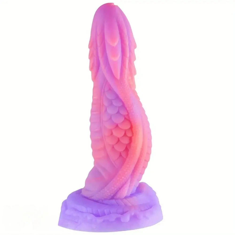 Pink dragon scale fantasy dildo, photo 1