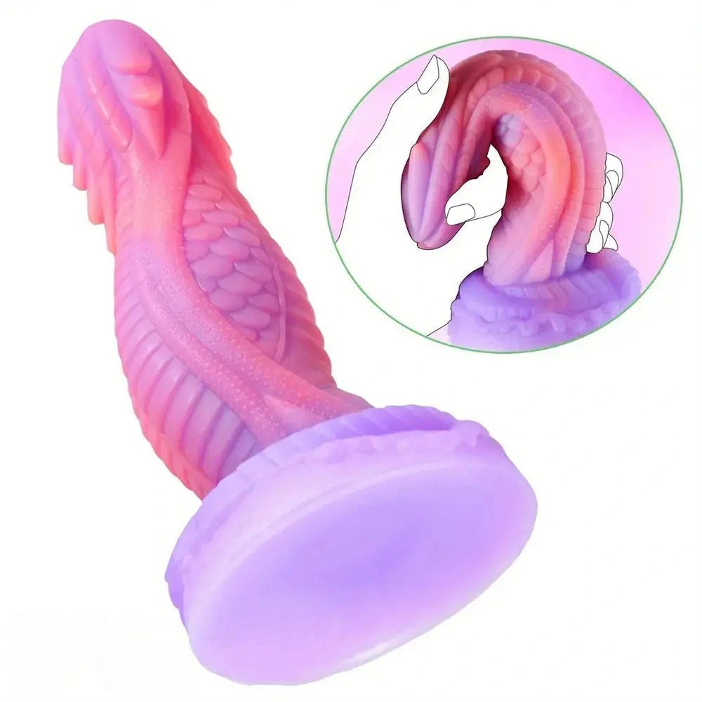 Pink dragon scale fantasy dildo, photo 5