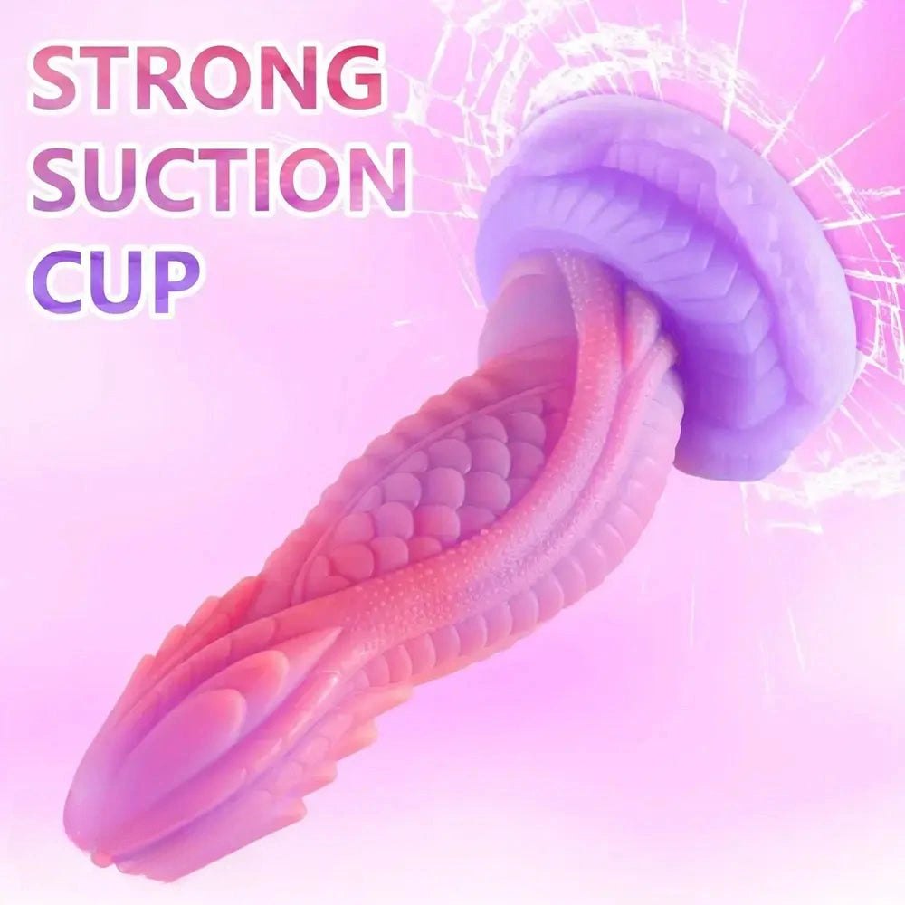 Pink dragon scale fantasy dildo, photo 7