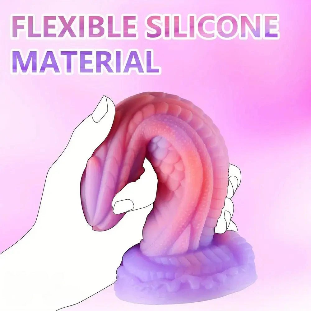 Pink dragon scale fantasy dildo, photo 8