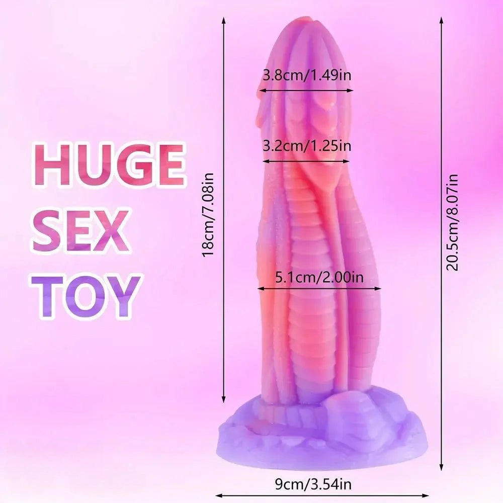 Pink dragon scale fantasy dildo, photo 9
