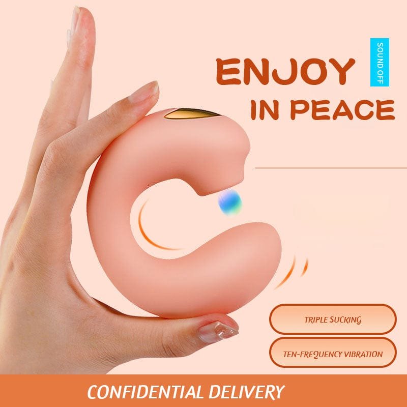 Pink egg-shaped sucking vibrator with storage case, photo 4