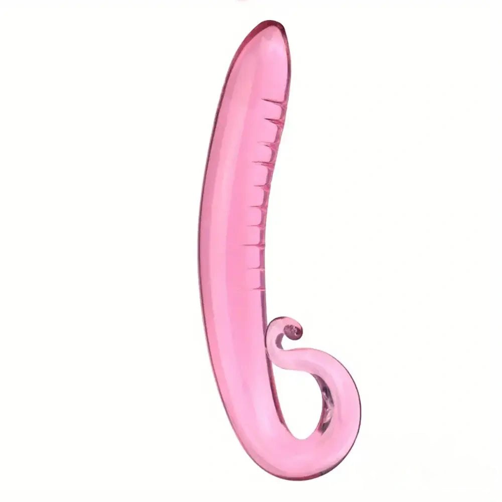 Pink glass crystal dildo, photo 2