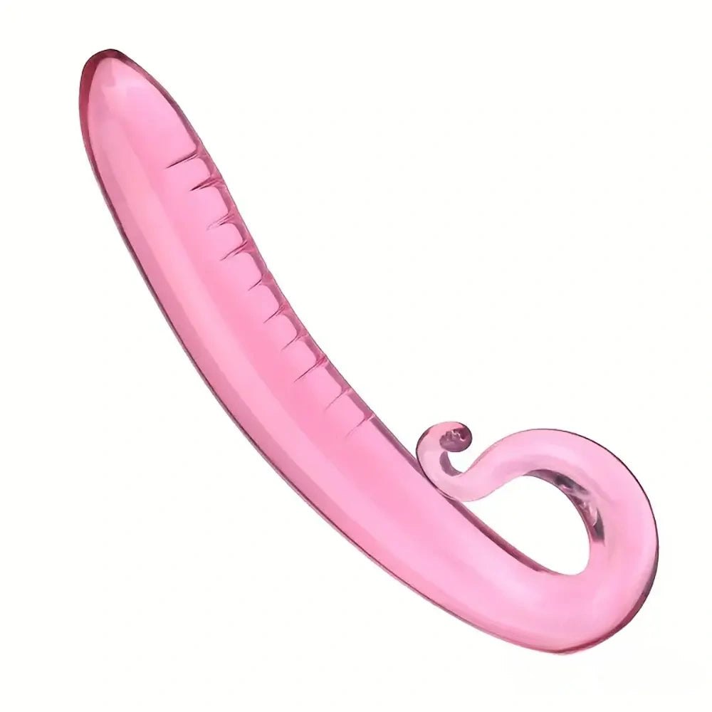 Pink glass crystal dildo, photo 3