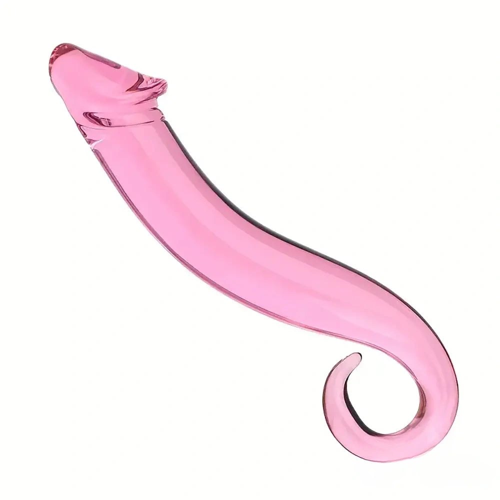 Pink glass crystal dildo, photo 4