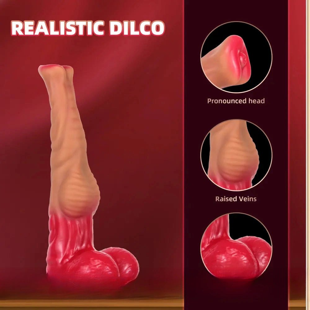 Pink gradient silicone horse dildo, photo 12