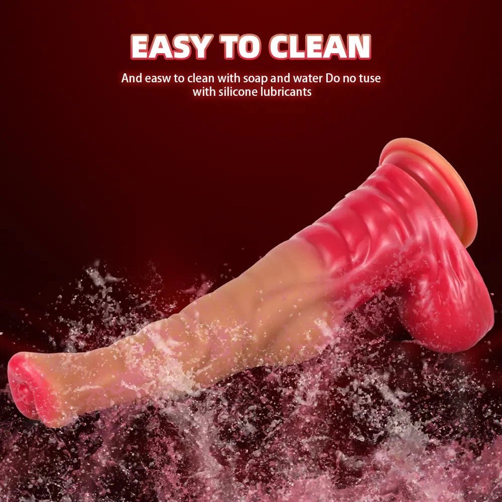 Pink gradient silicone horse dildo, photo 14
