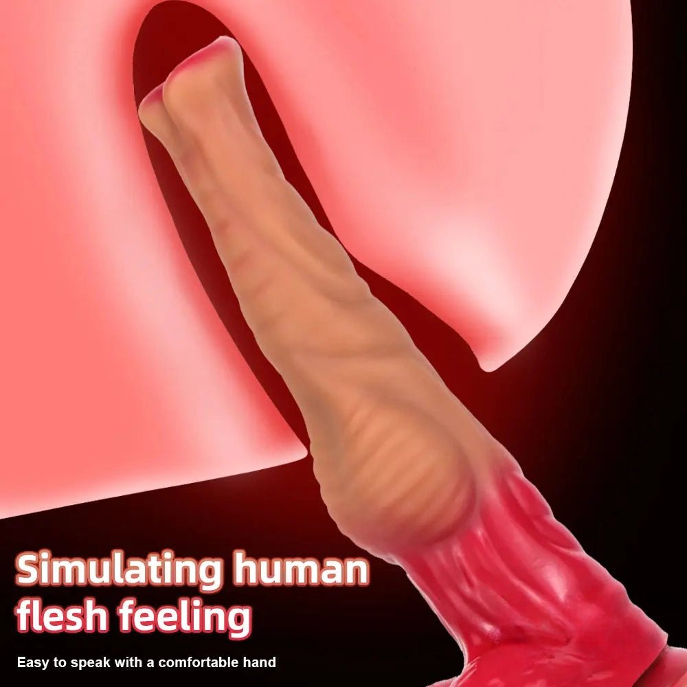 Pink gradient silicone horse dildo, photo 15