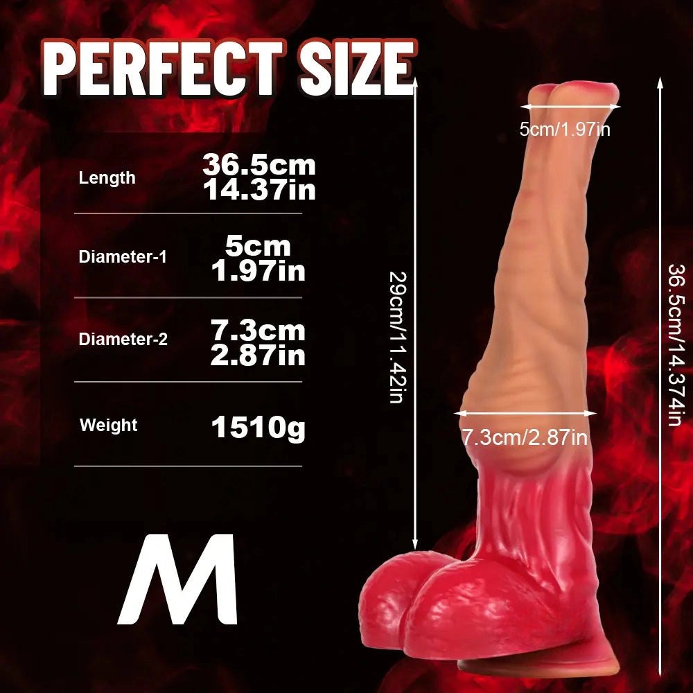 Pink gradient silicone horse dildo, photo 17
