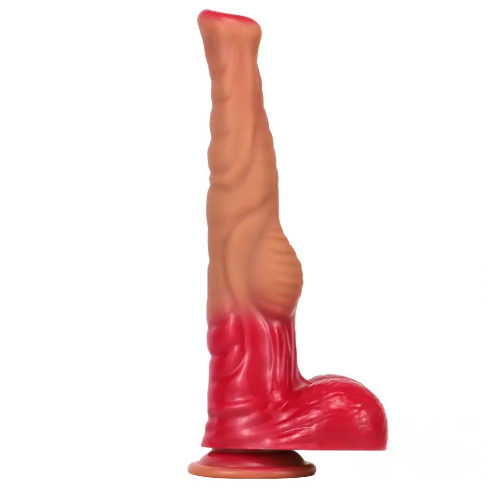 Pink gradient silicone horse dildo, photo 2