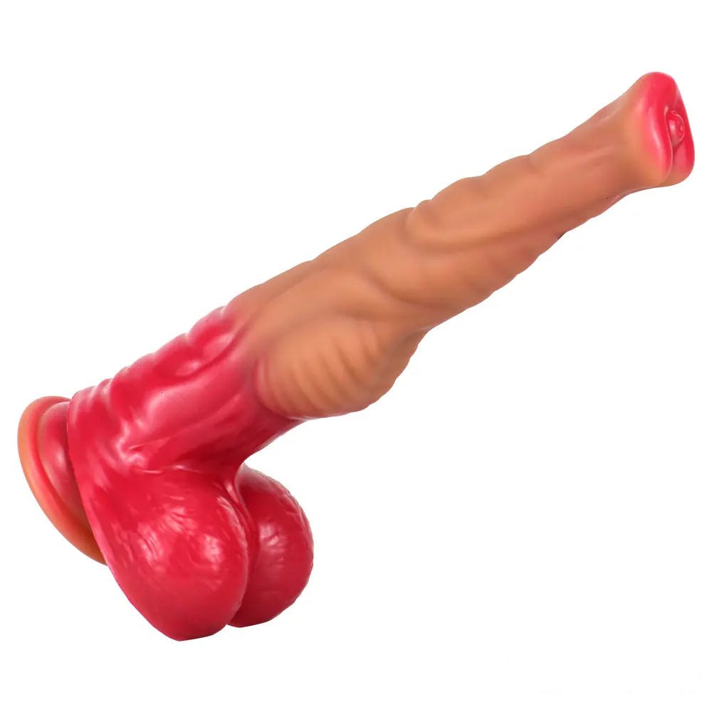 Pink gradient silicone horse dildo, photo 6