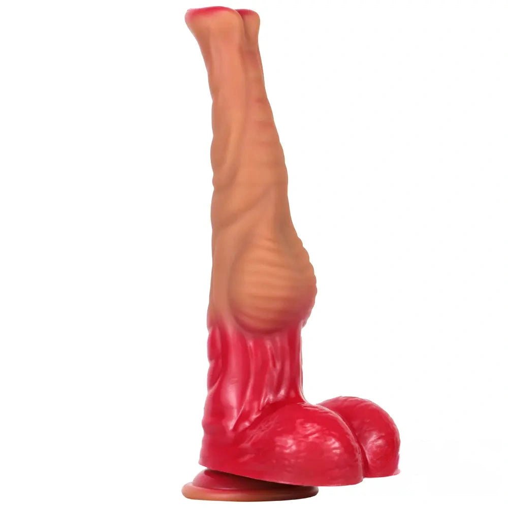 Pink gradient silicone horse dildo, photo 8