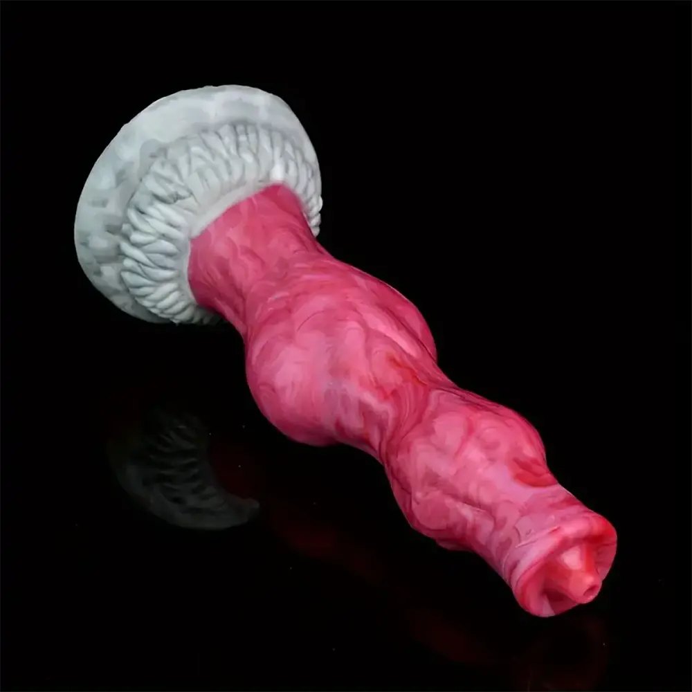 Knotted fantasy dildo with suction cup base, photo 11