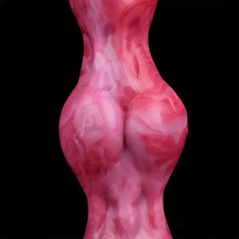 Knotted fantasy dildo with suction cup base, photo 4