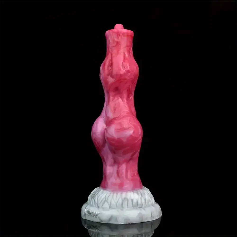 Knotted fantasy dildo with suction cup base, photo 5
