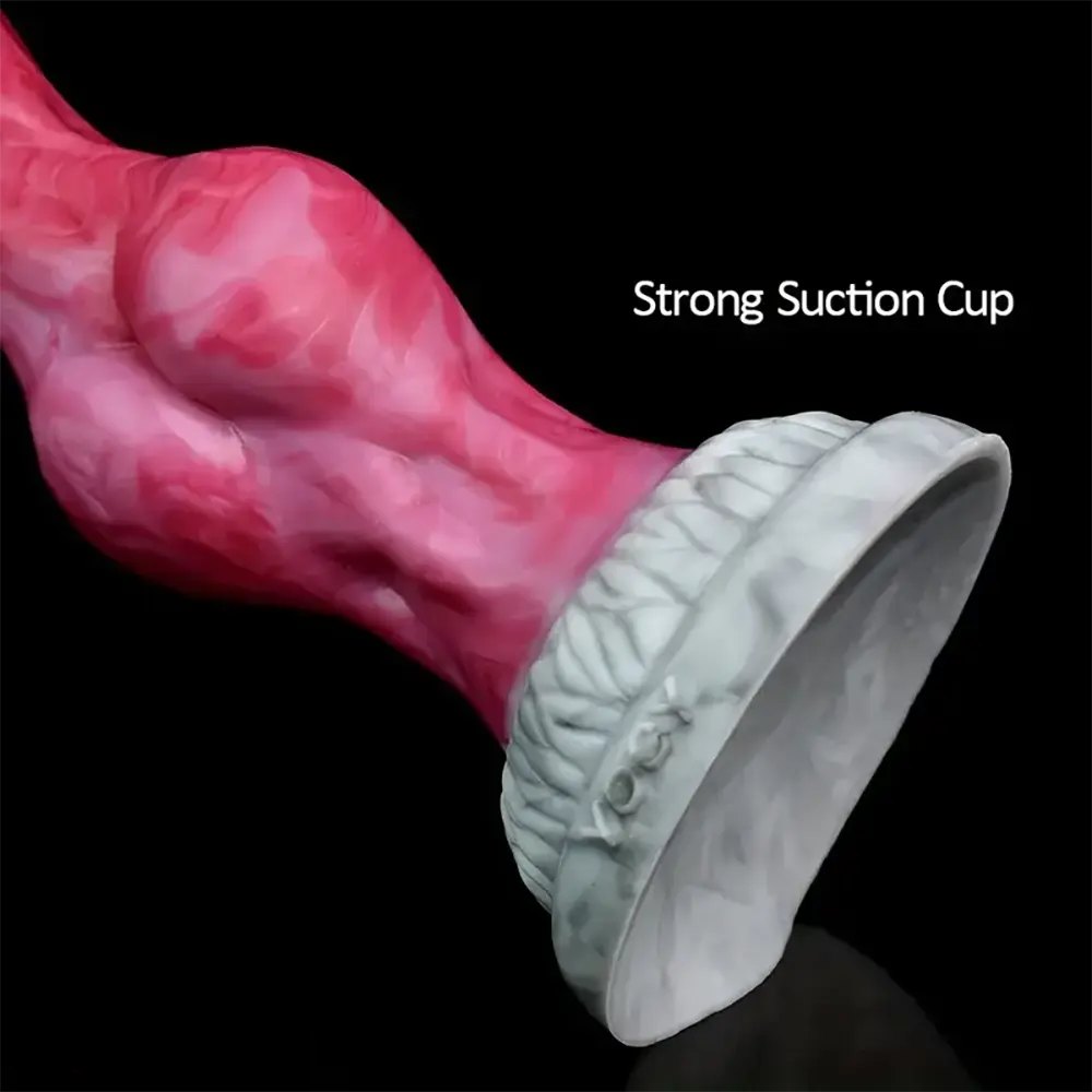 Knotted fantasy dildo with suction cup base, photo 6