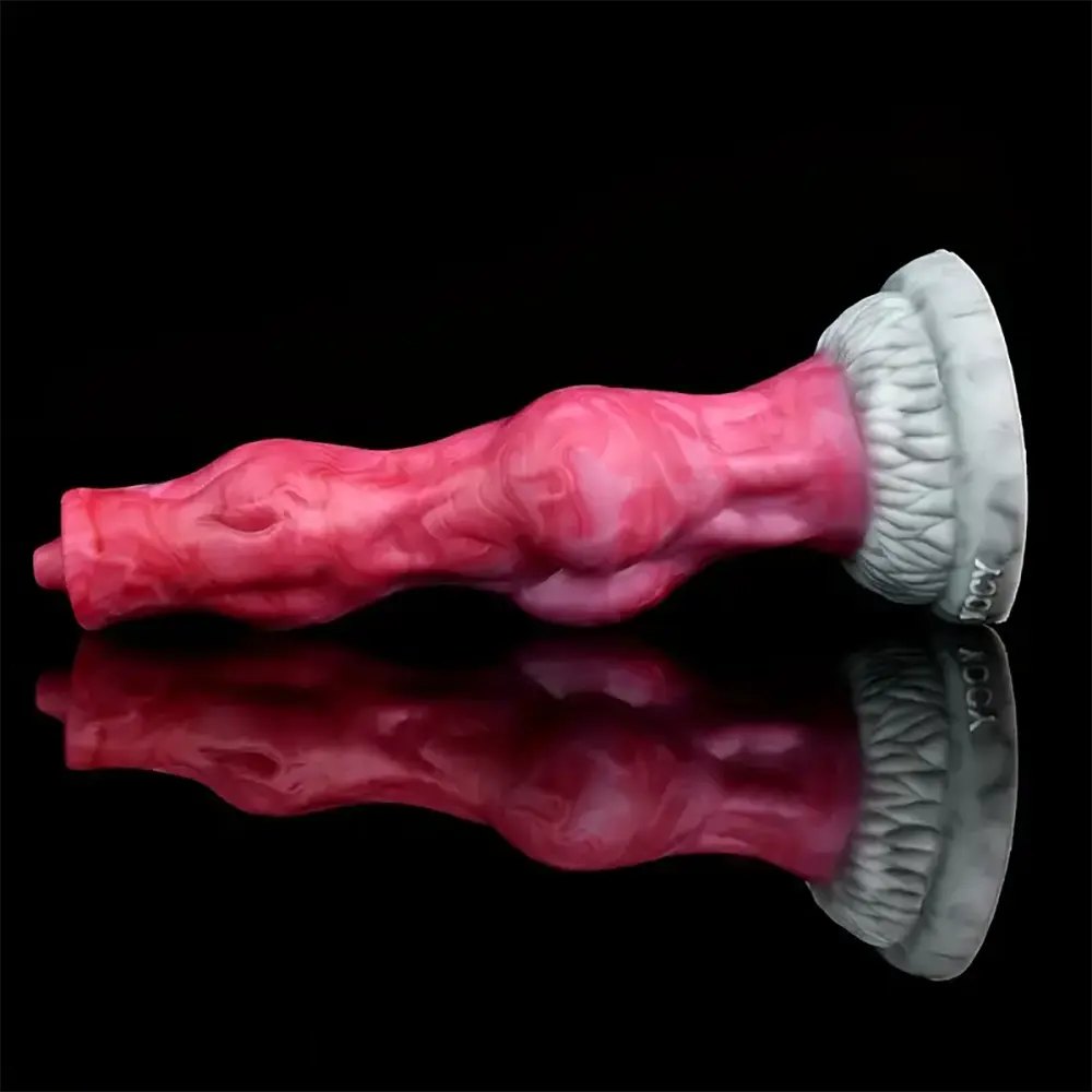 Knotted fantasy dildo with suction cup base, photo 9