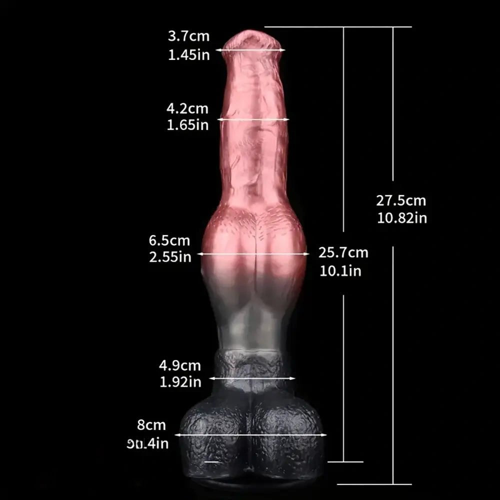 Silicone knotted animal dildo, photo 6