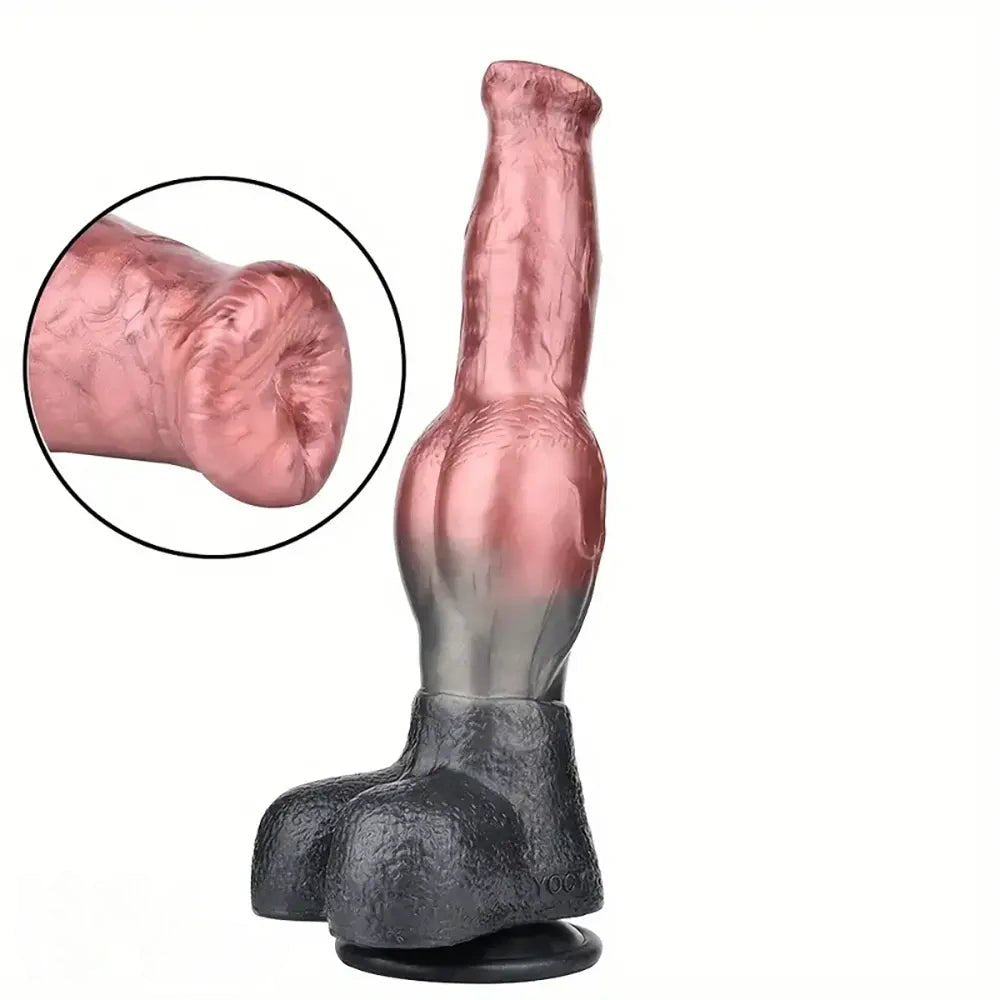 Silicone knotted animal dildo, photo 9