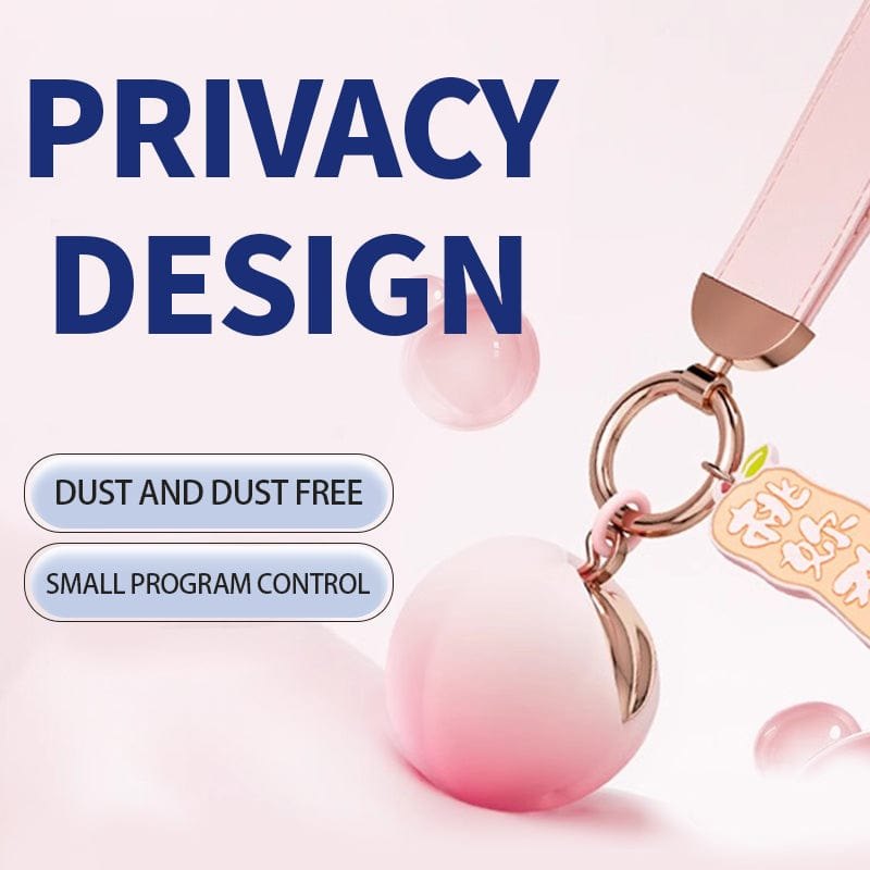Pink ombre bullet vibrator keychain charm, photo 2