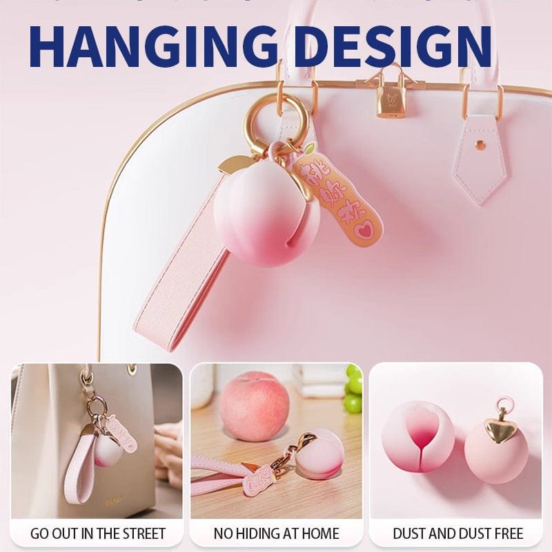 Pink ombre bullet vibrator keychain charm, photo 3