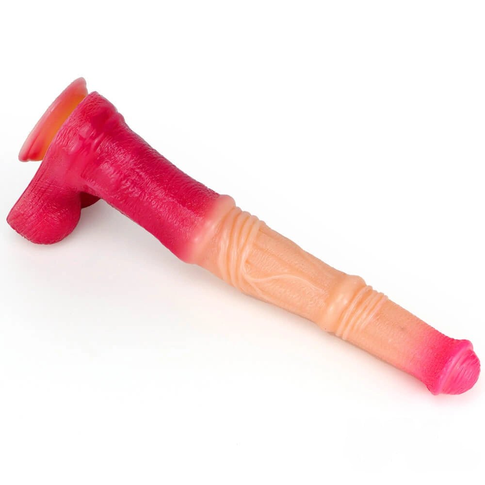 Pink ombre horse-style animal dildo, photo 4