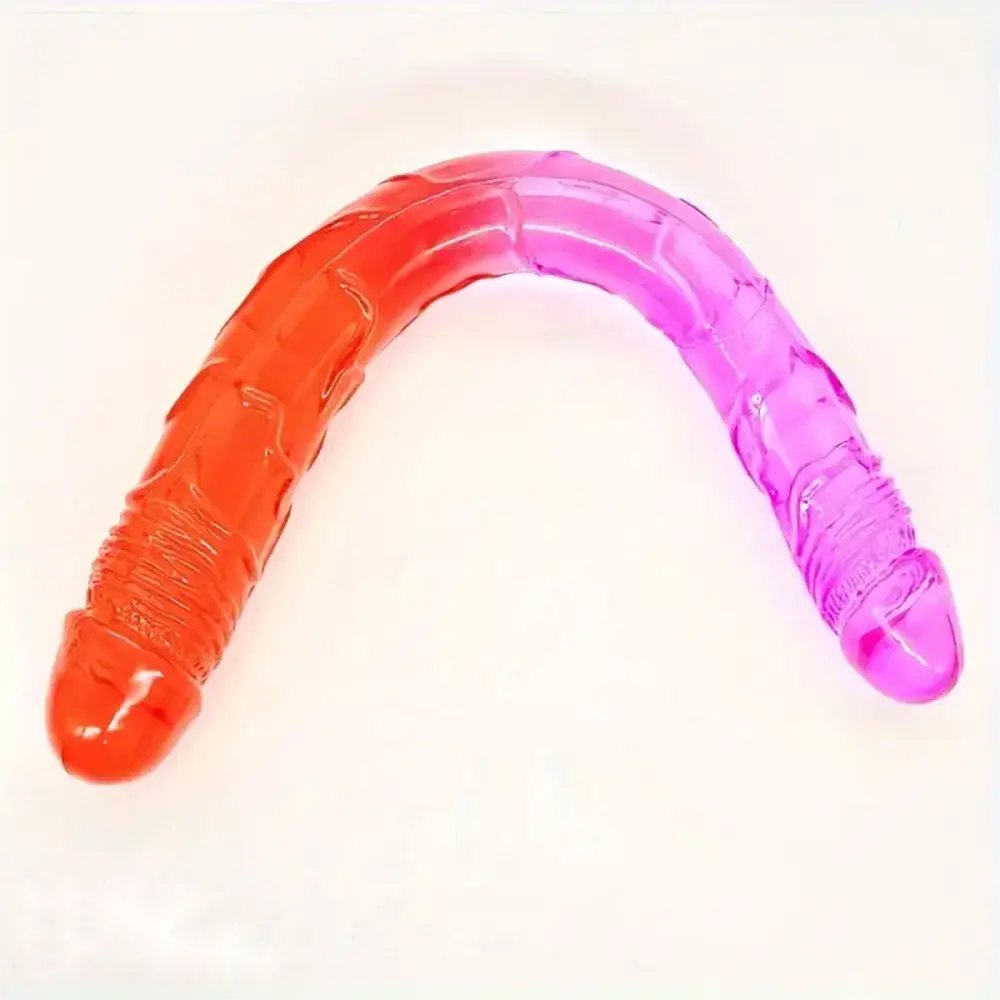Pink and orange gradient double-ended dildo, photo 5