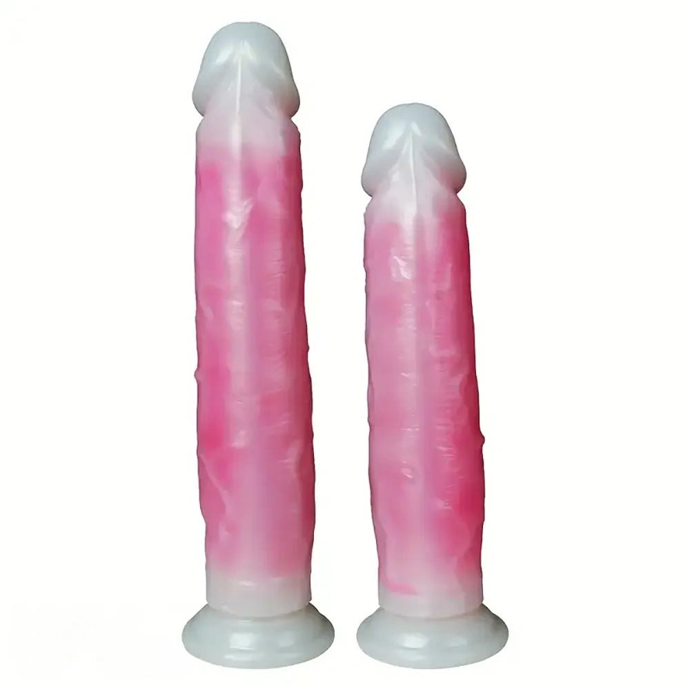 Pink realistic silicone dildo, photo 2