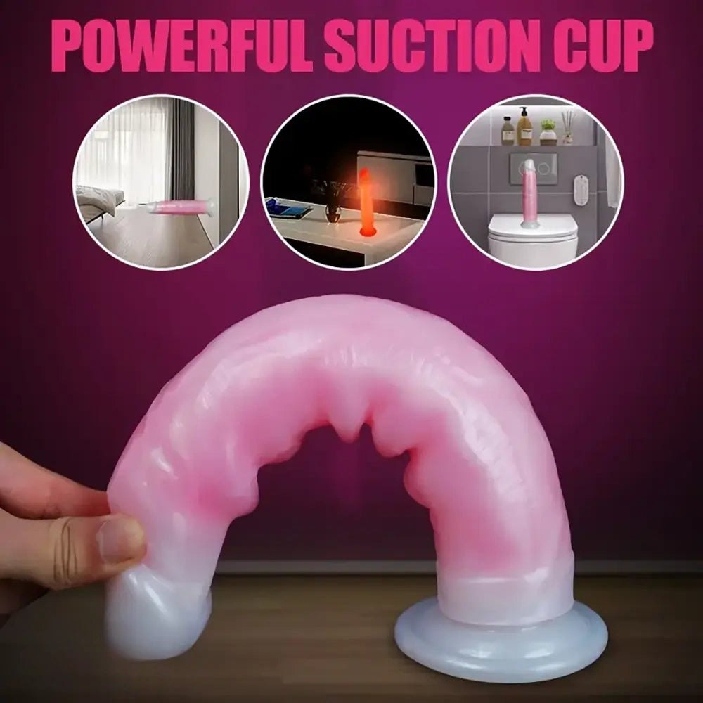 Pink realistic silicone dildo, photo 5