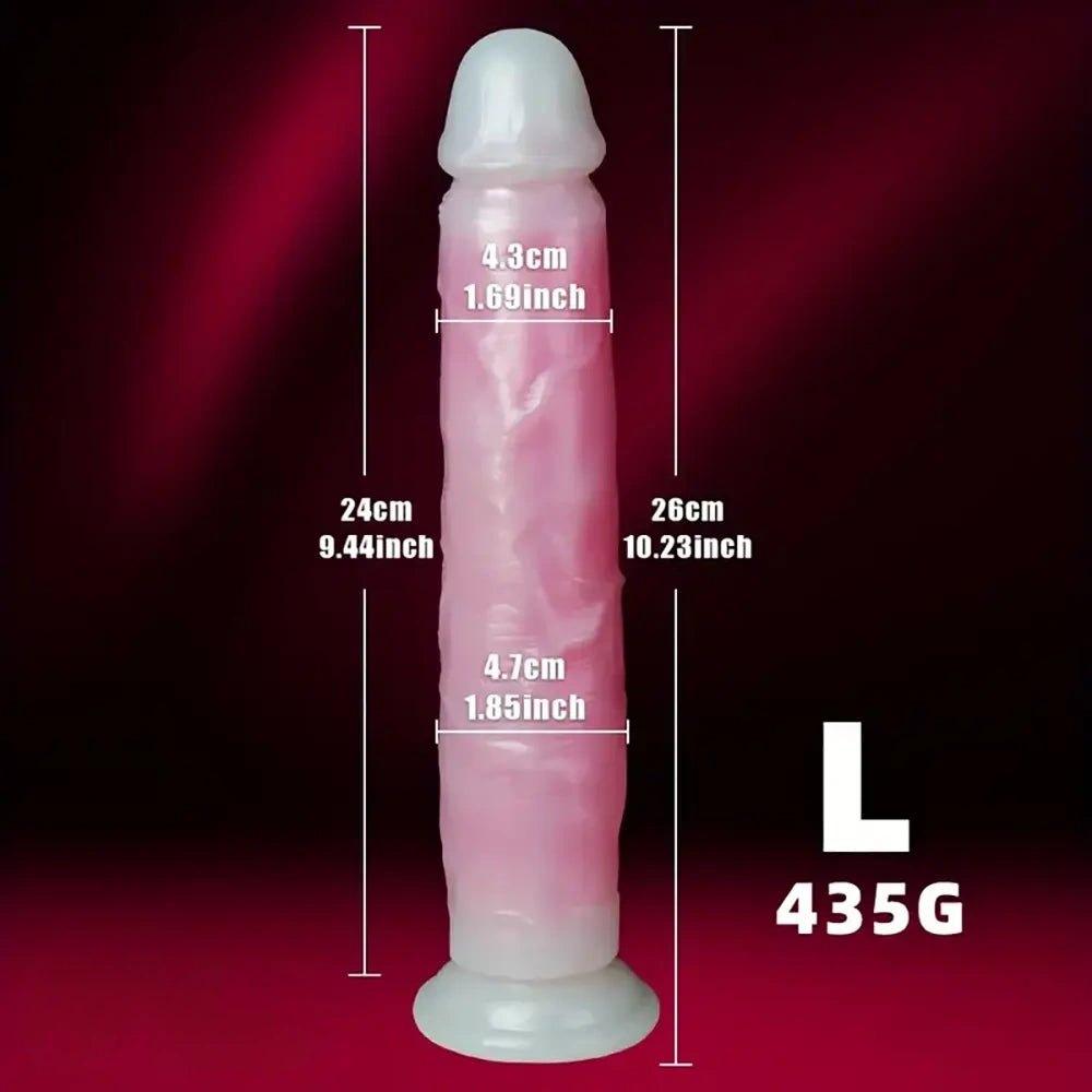 Pink realistic silicone dildo, photo 8