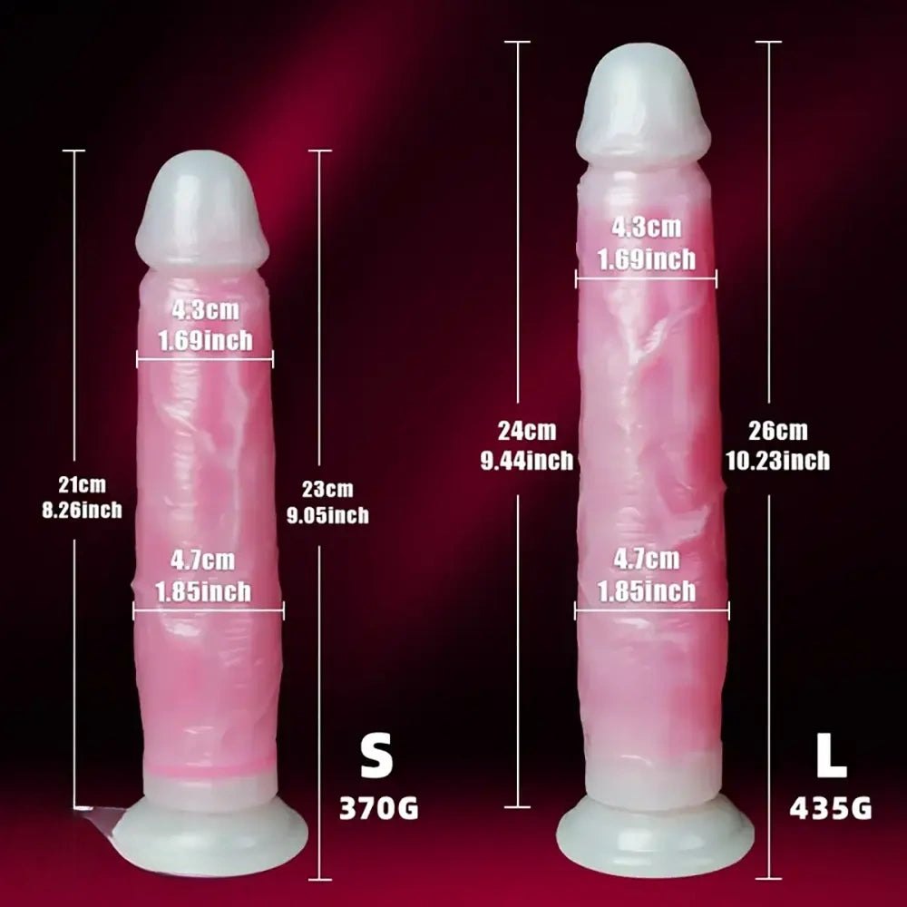 Pink realistic silicone dildo, photo 9