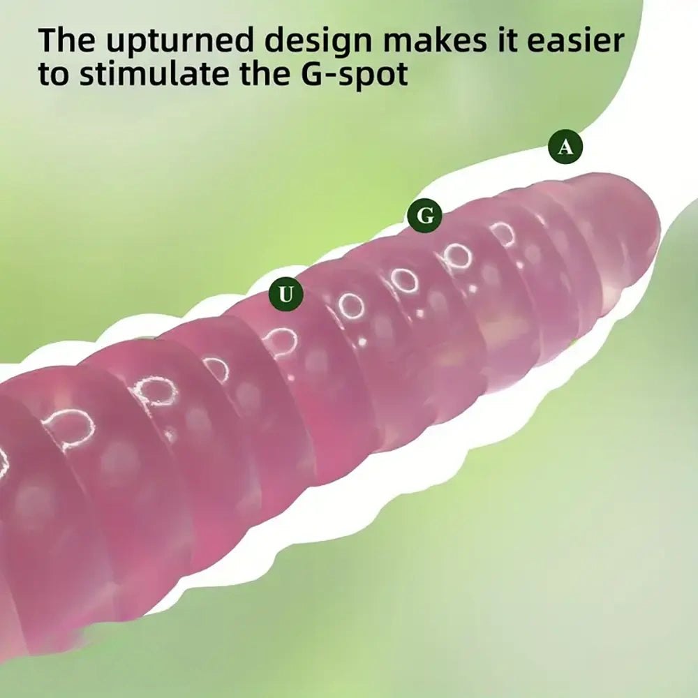 Pink ribbed fantasy dildo, photo 5