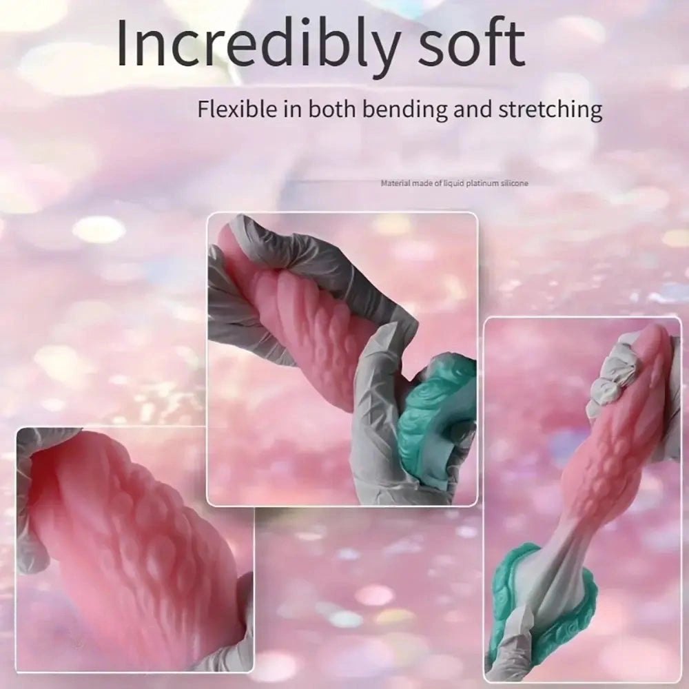 Pink silicone knot dildo, photo 3