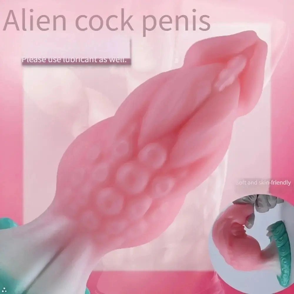 Pink silicone knot dildo, photo 6