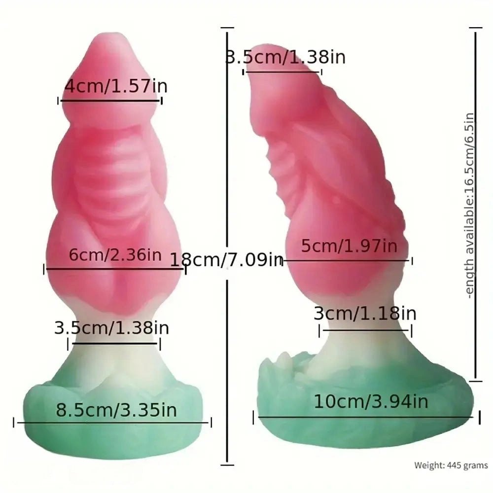 Pink silicone knot dildo, photo 7