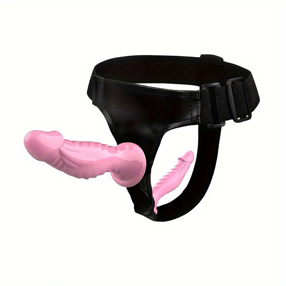 Pink strap-on harness dildo set, photo 1