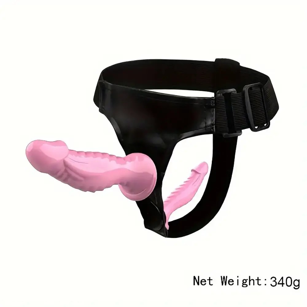 Pink strap-on harness dildo set, photo 4