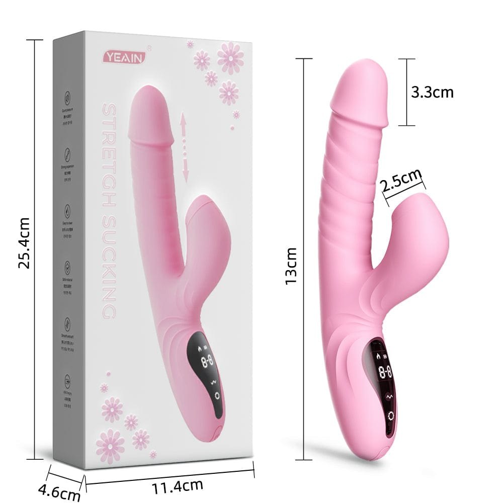 Pink thrusting heating clit vibrator, photo 2